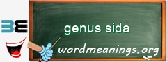 WordMeaning blackboard for genus sida